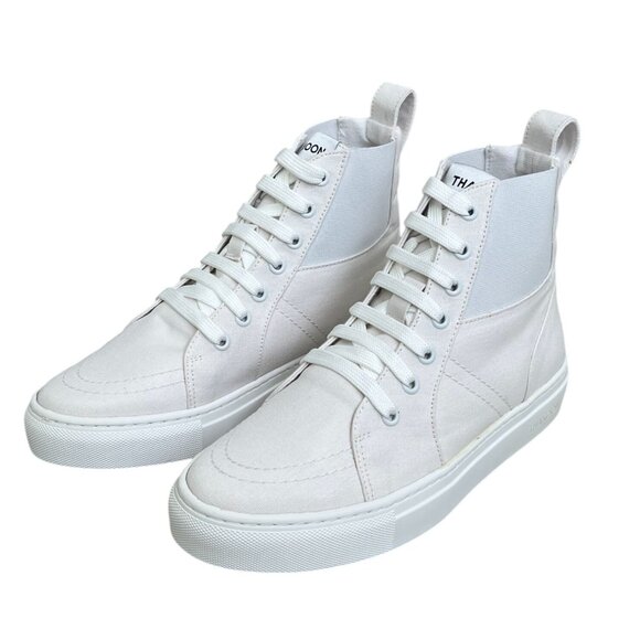 🤍 Thakoon Pull-On High Top Sneakers-White Canvas-Sizes 36 (US 6) & 38 (US 8) - Picture 2 of 16